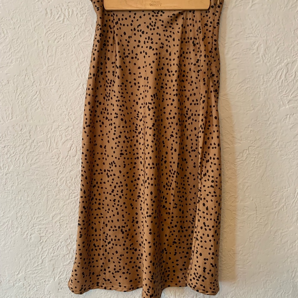 Nasty Gal Leopard Print Silk Midi Skirt Size 4